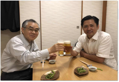 與日本醫(yī)學(xué)會(huì)會(huì)長(zhǎng)、國(guó)立癌研究中心理事門田守人會(huì)長(zhǎng)會(huì)面